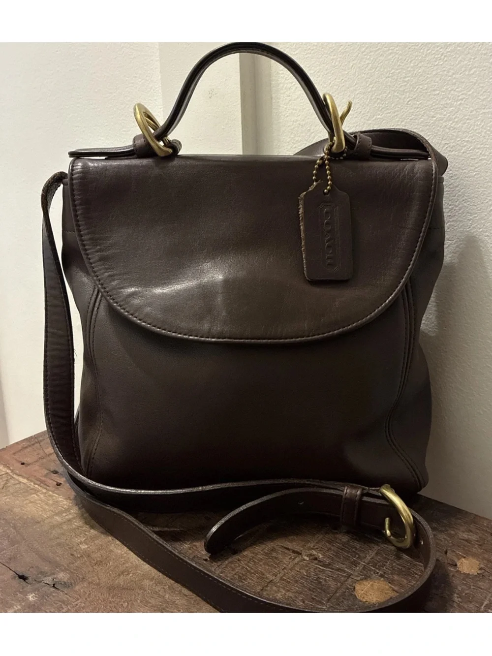 Vintage Coach 1996 Legacy SoHo Collection Top Handle bag in mahogany 4158
