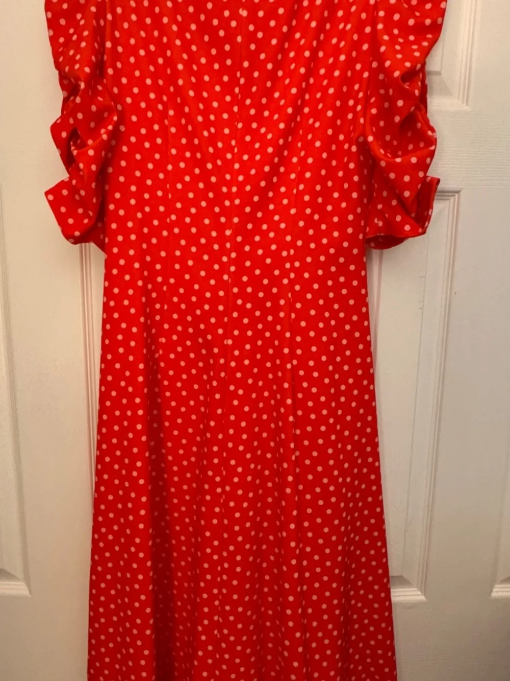 Kate Spade Spring Time Dot Ruched Dress — Red Polka Dot | NWT Size 4