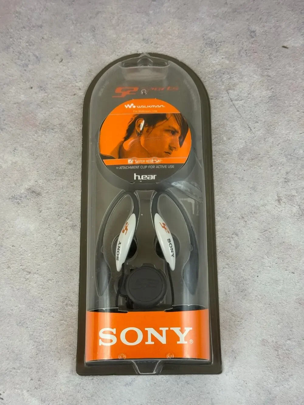 Sealed NOS NEW Sony Walkman MDR-J11G Clip Sports Stereo Headphones Portable