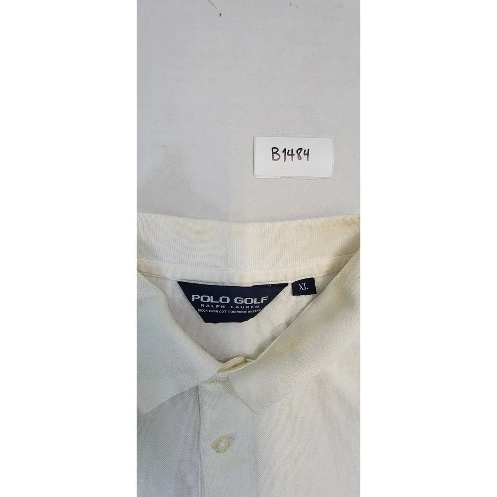 Ralph Lauren Polo‎ Golf Mens White Short Sleeve Polo Shirt XL Embroidered Pony