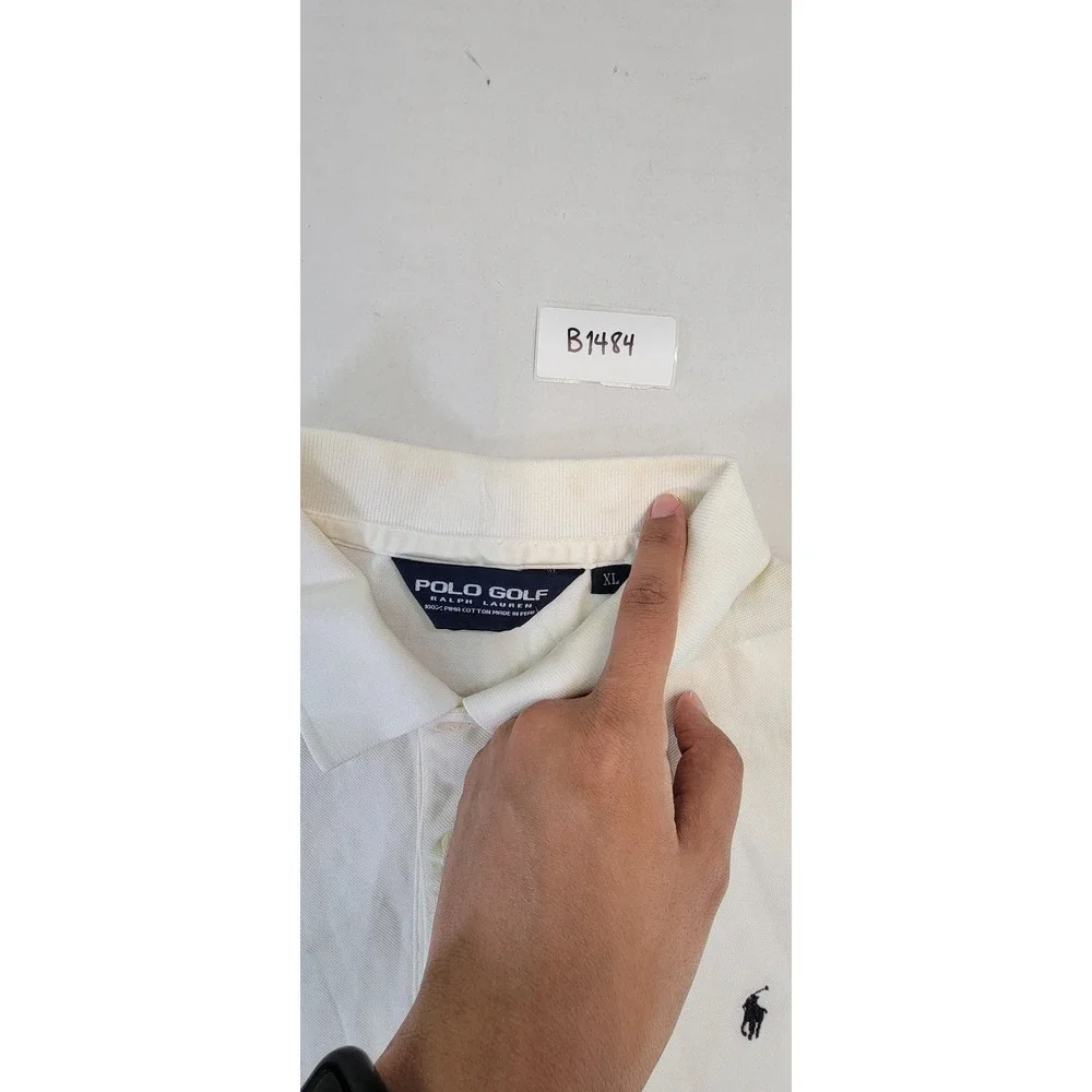 Ralph Lauren Polo‎ Golf Mens White Short Sleeve Polo Shirt XL Embroidered Pony