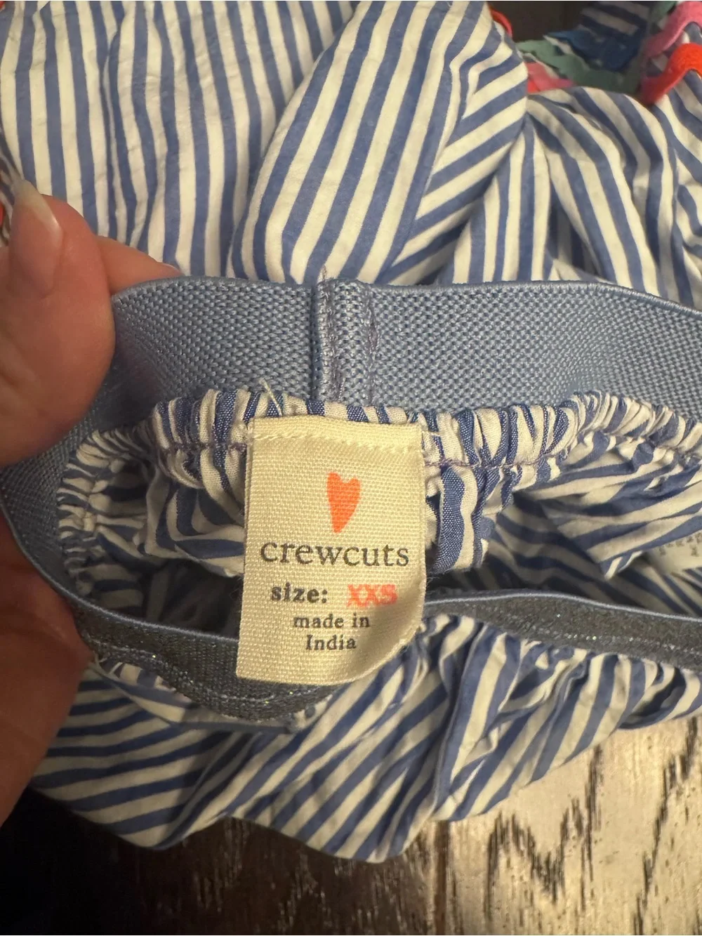 Crewcuts white elastic rainbow