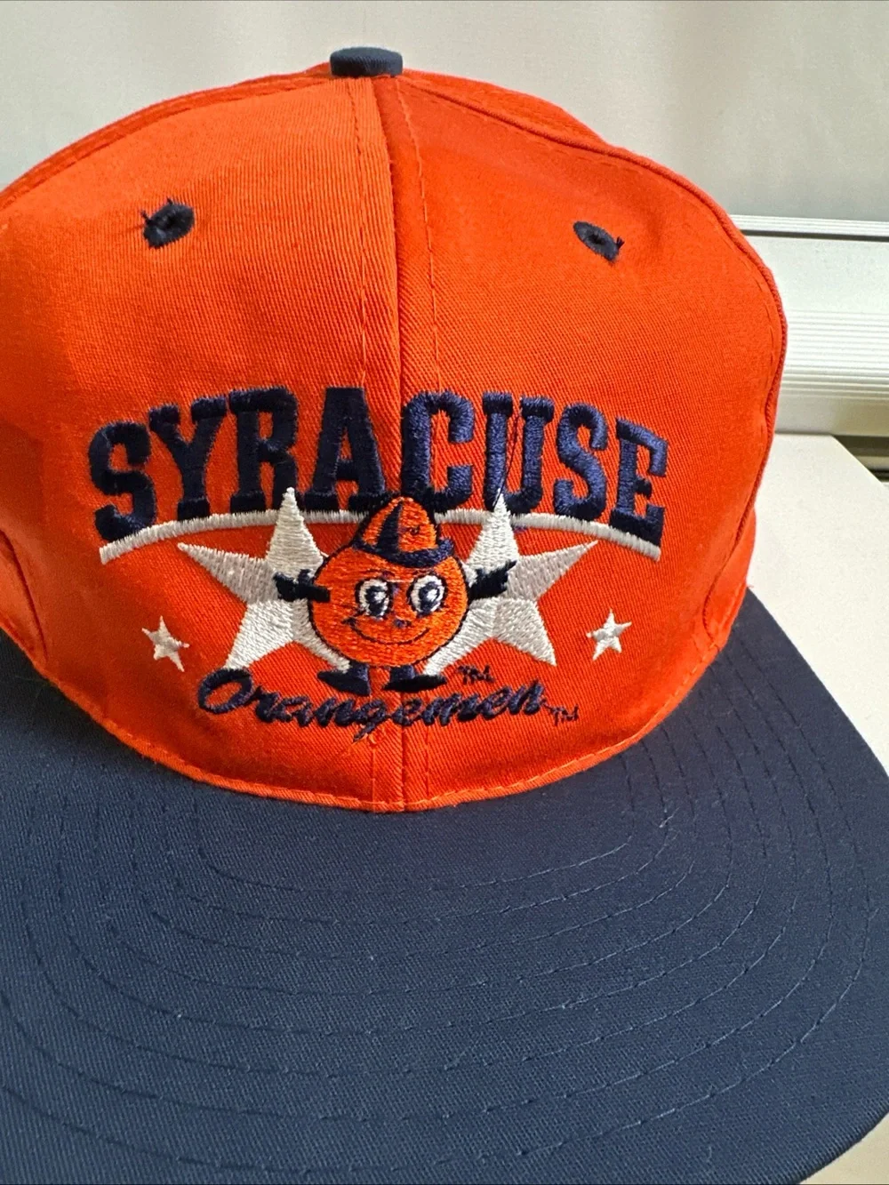Syracuse Orange Men’s Orange & Navy Snapback Hat Vintage