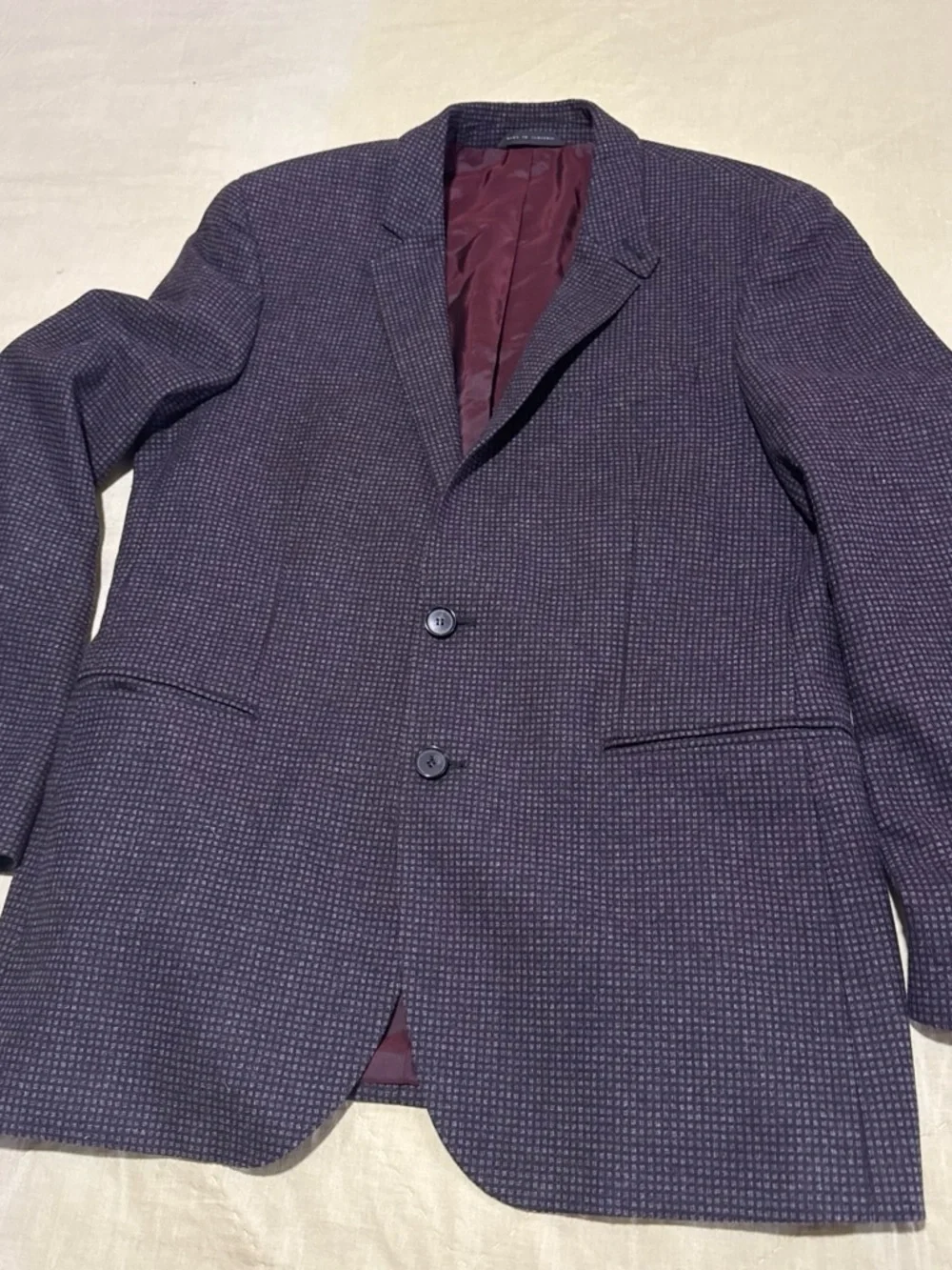Boss Men's Dark Navy Textured Sport Coat