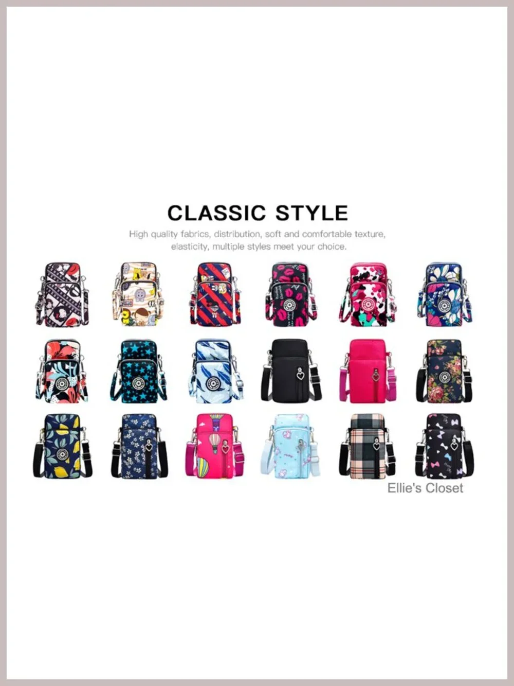 Lightweight Nylon Crossbody Bag with Adjustable Strap