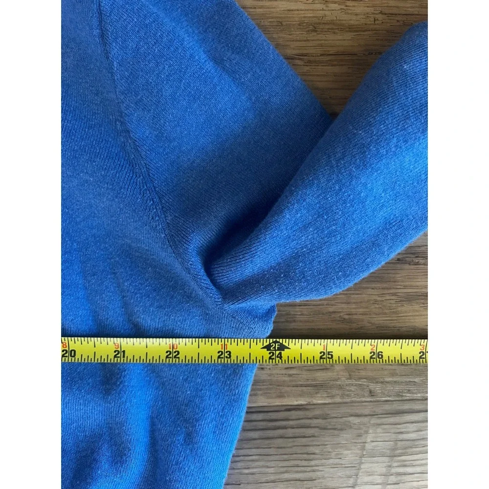 Polo Ralph Lauren Blue V-Neck Sweater Size XL Long Sleeve Pima Cotton Preppy