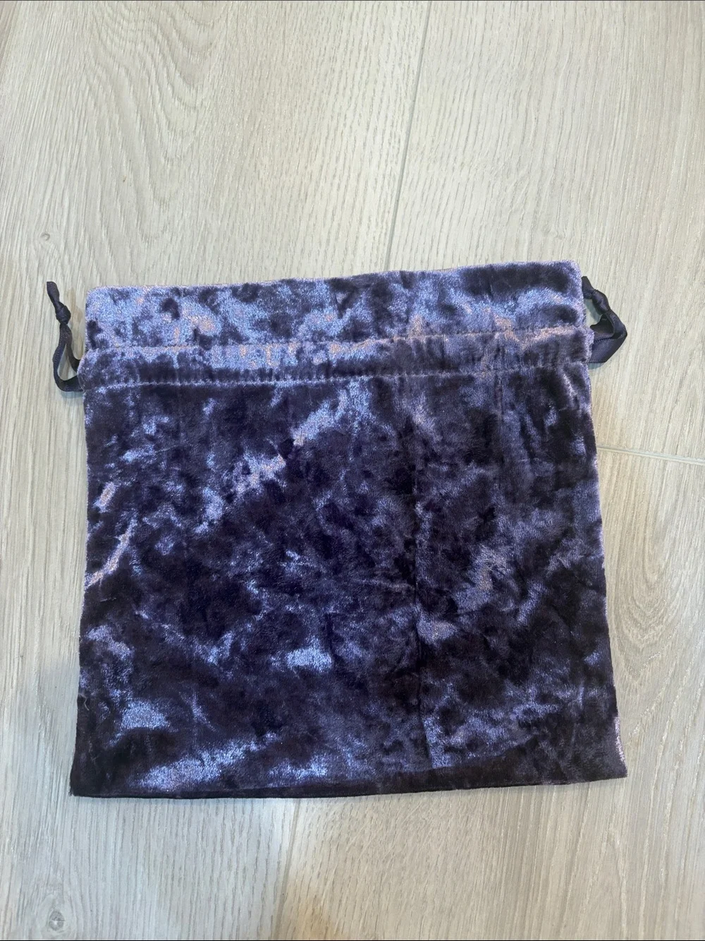 Plush Drawstring Dust Bag - Dark Purple