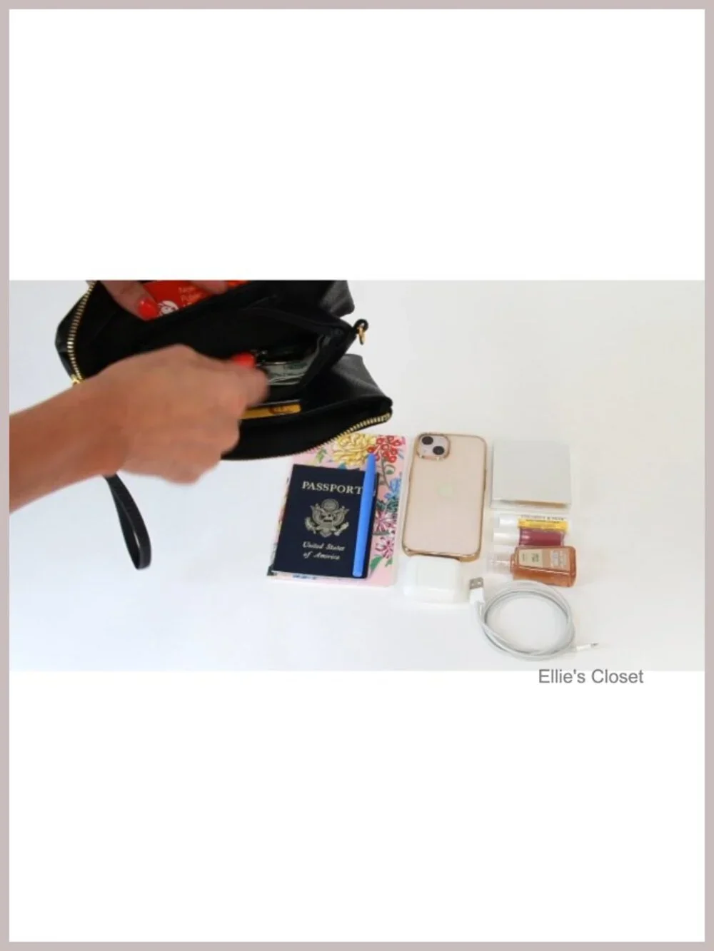 Vegan Leather Convertible Crossbody Wristlet Clutch