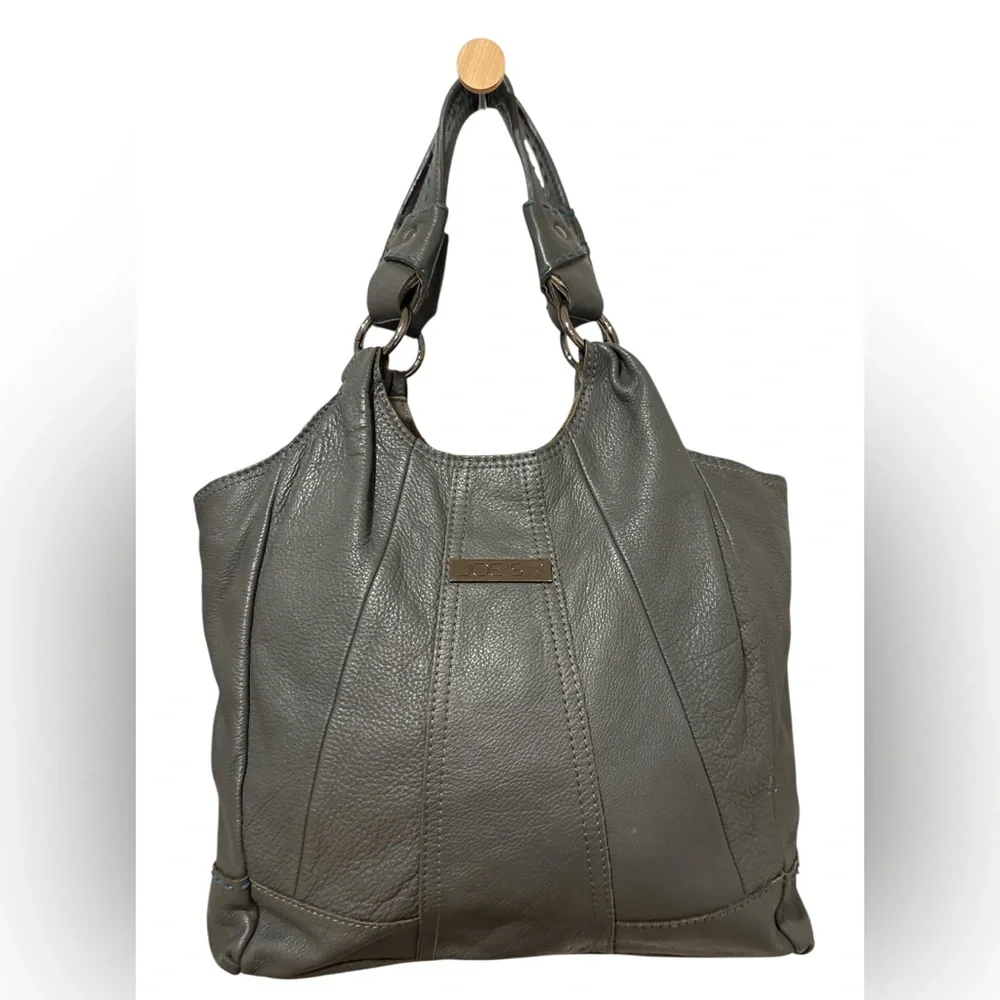 Joe’s Jeans grey leather hobo shoulder bag