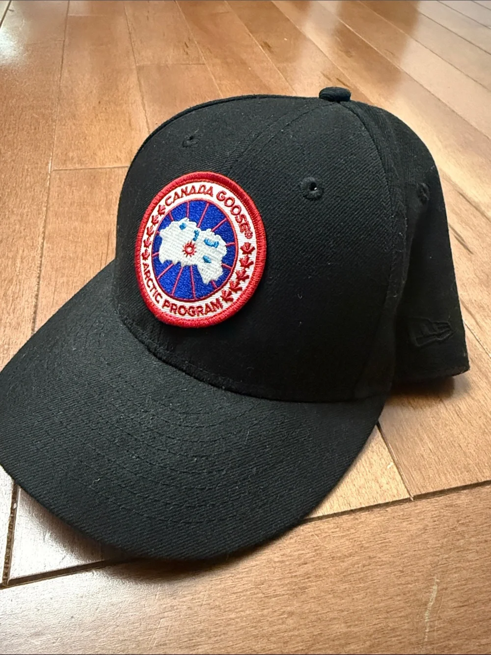Canada Goose Black Cap with Red & Blue Arctic Patch