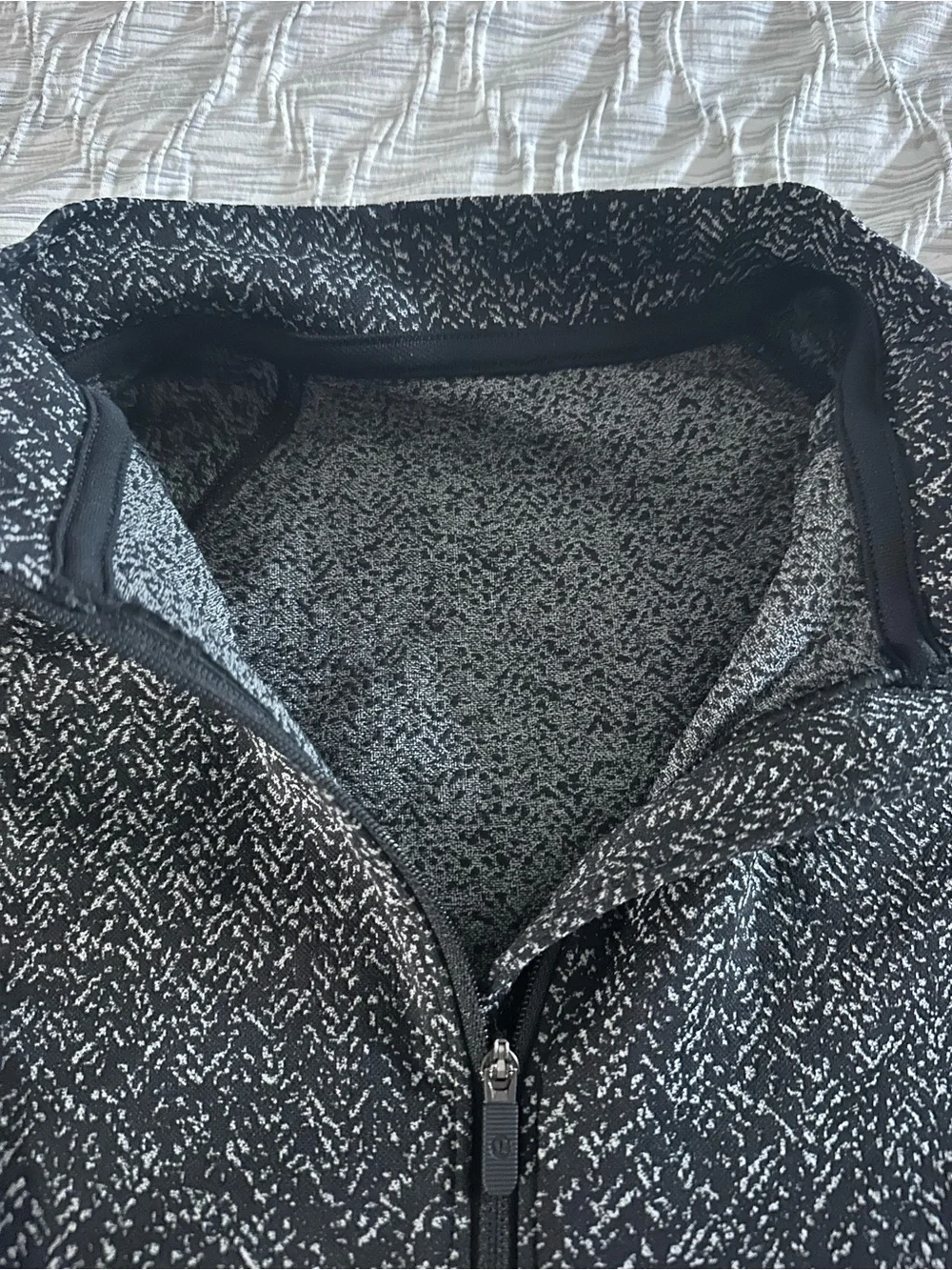 lululemon athletica Black Speckled Half-Zip Sweatshirt