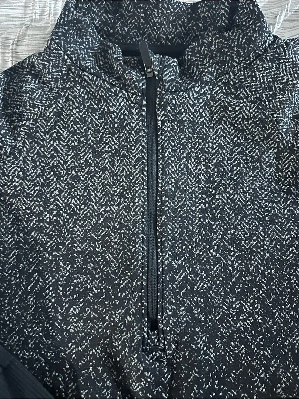 lululemon athletica Black Speckled Half-Zip Sweatshirt