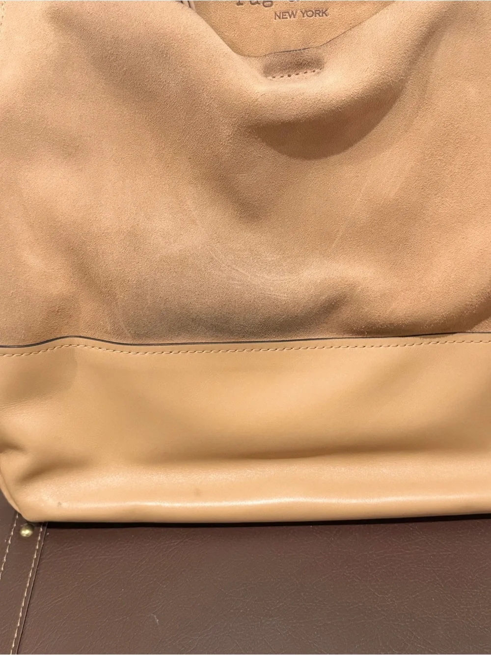 rag & bone Tan Leather Zip-Top Tote