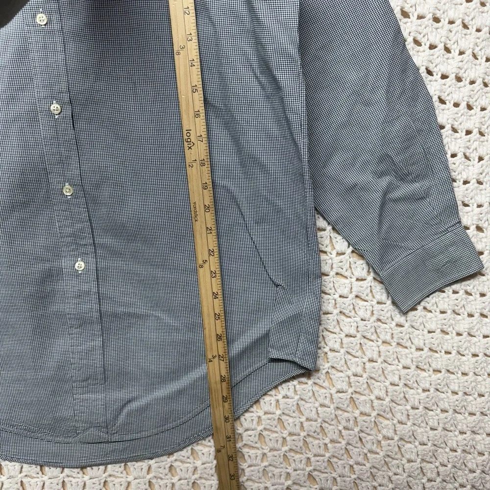 Ralph Lauren Yarmouth Shirt Mens Sz 15 Blue Green Geometric Button Down Oxford