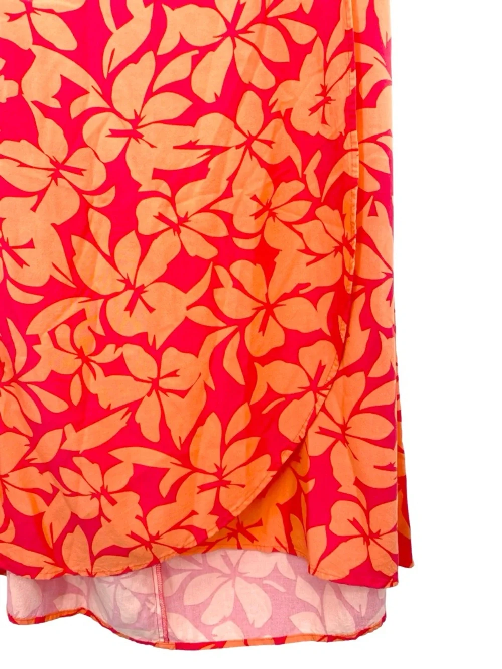 J. Crew Tropical Floral Faux Wrap Midi Skirt Size Large