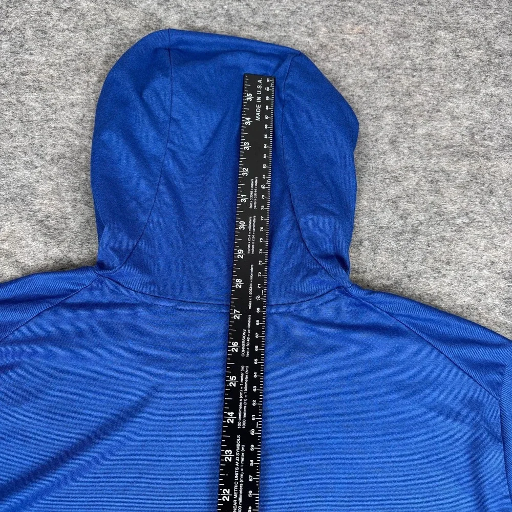 Nike Pro Dri Fit Hooded Shirt Long Sleeve Blue Mens Medium M