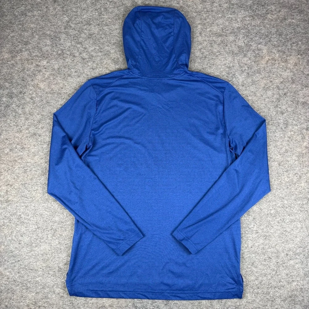 Nike Pro Dri Fit Hooded Shirt Long Sleeve Blue Mens Medium M