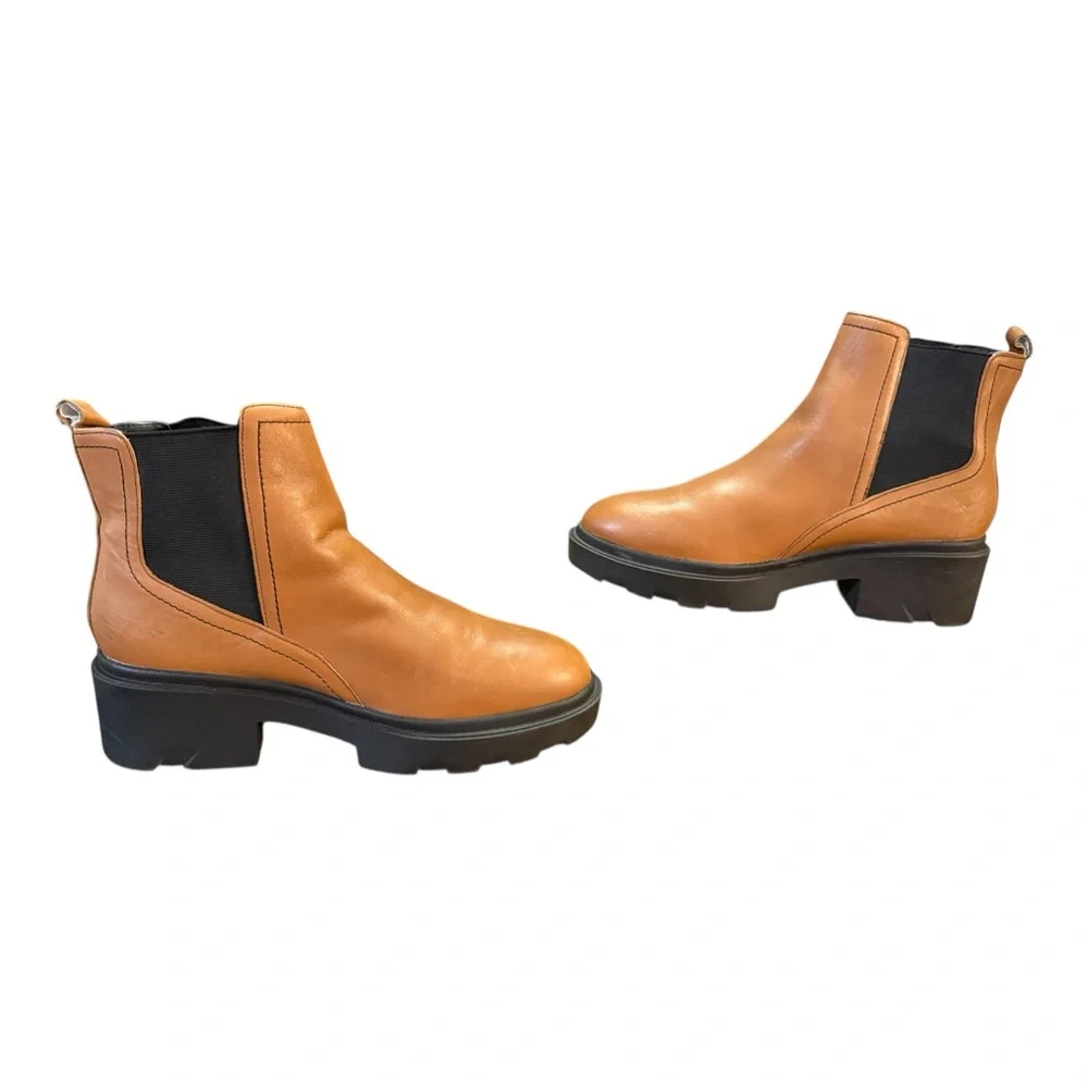 Marc Fisher Wade Leather Round Toe Chelsea Boot Women’s Size 8.5 M