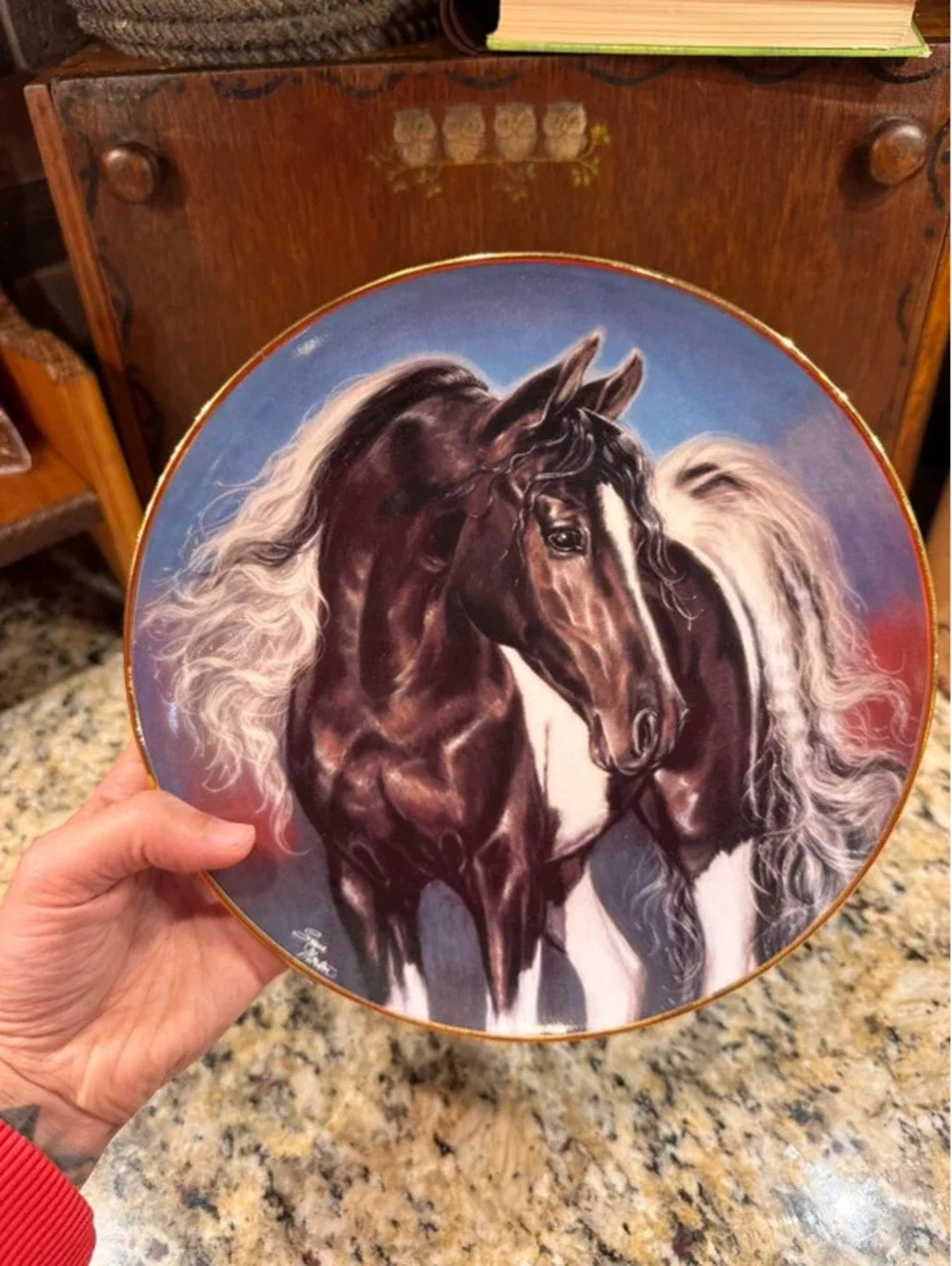 Vintage Danbury Mint Horse collectible plate
