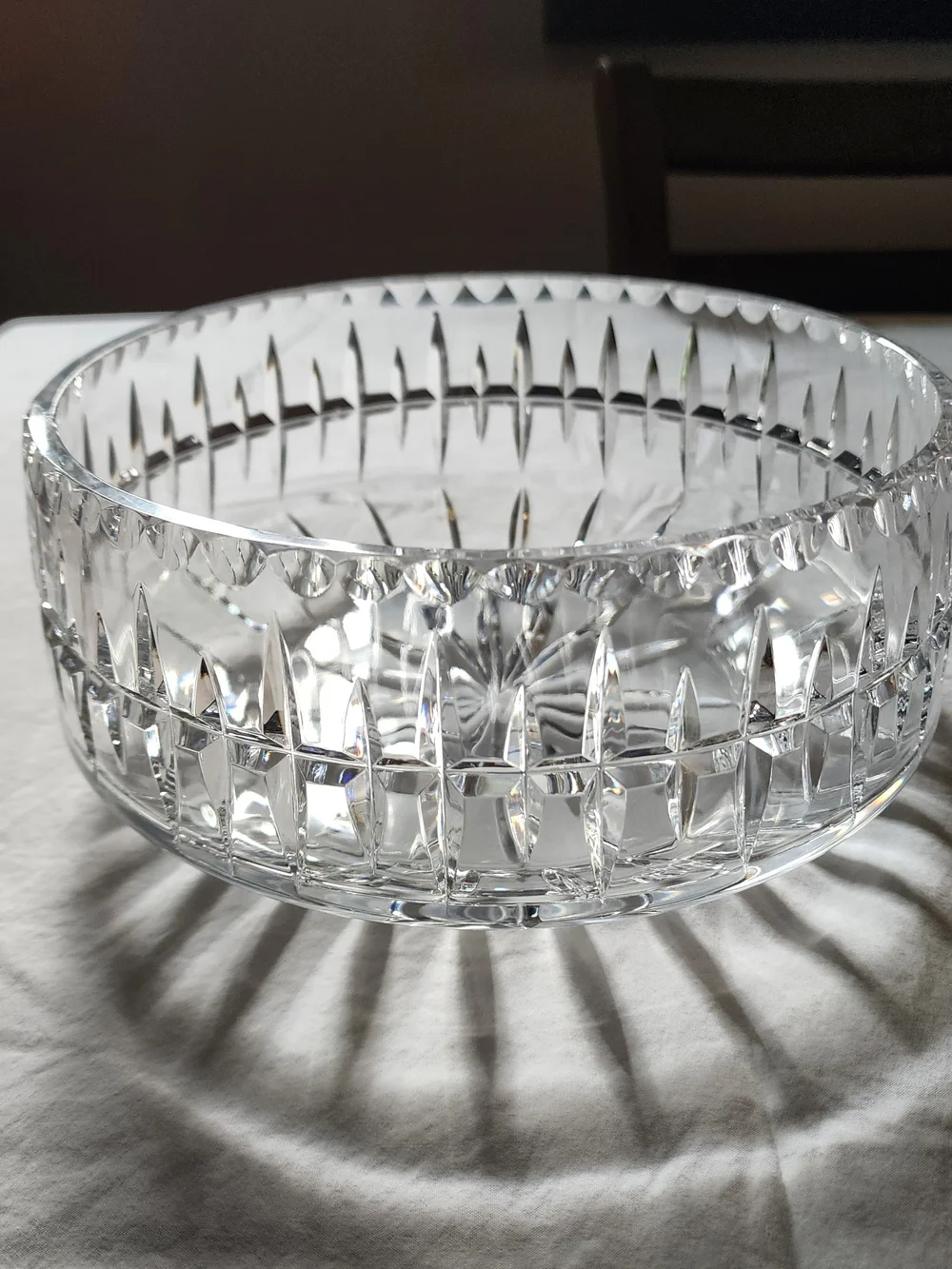 Gorham Crystal Althea Cut Glass Serving Bowl