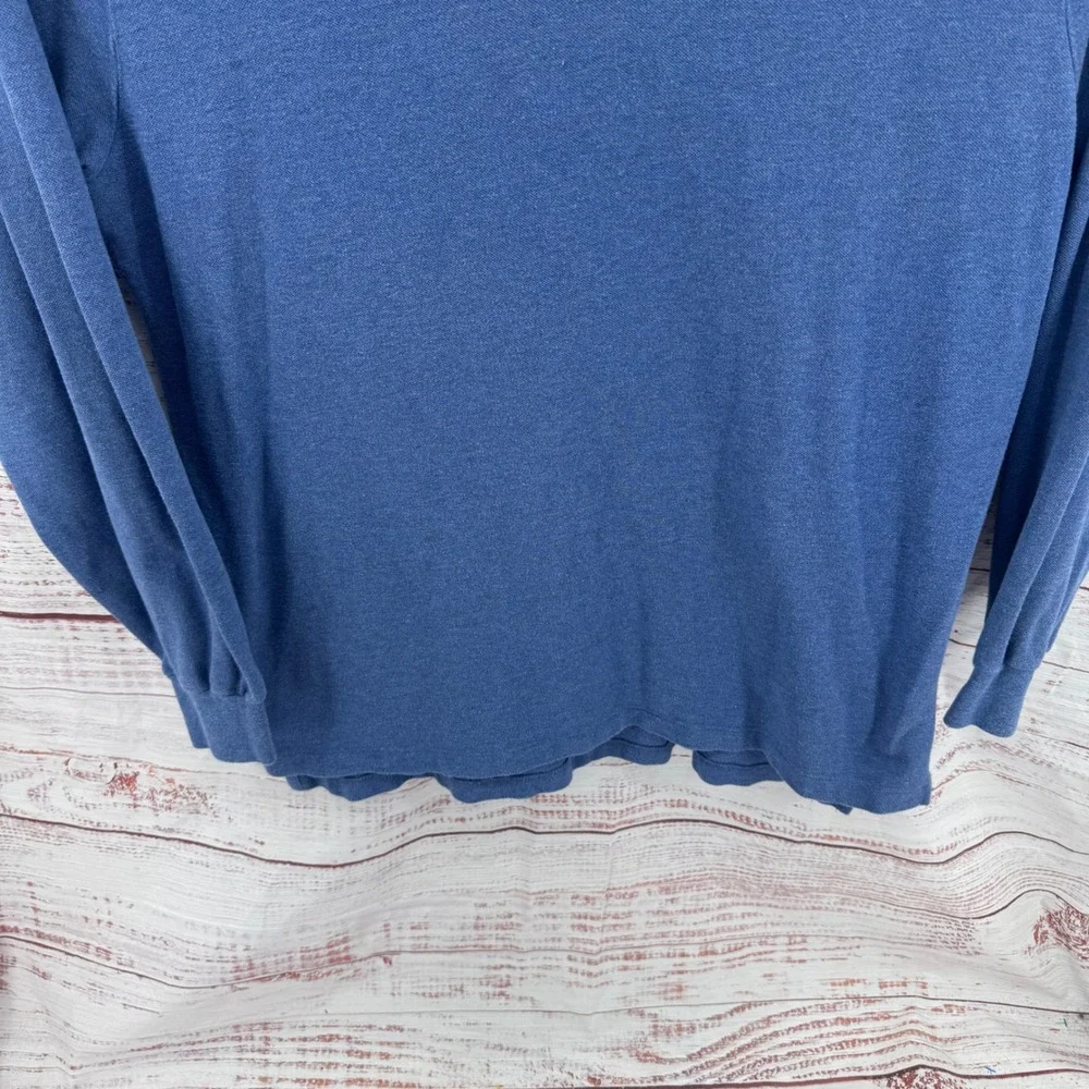 Polo Ralph Lauren  Polo Shirt Mens XL Blue Long Sleeve Cotton Casual‎
