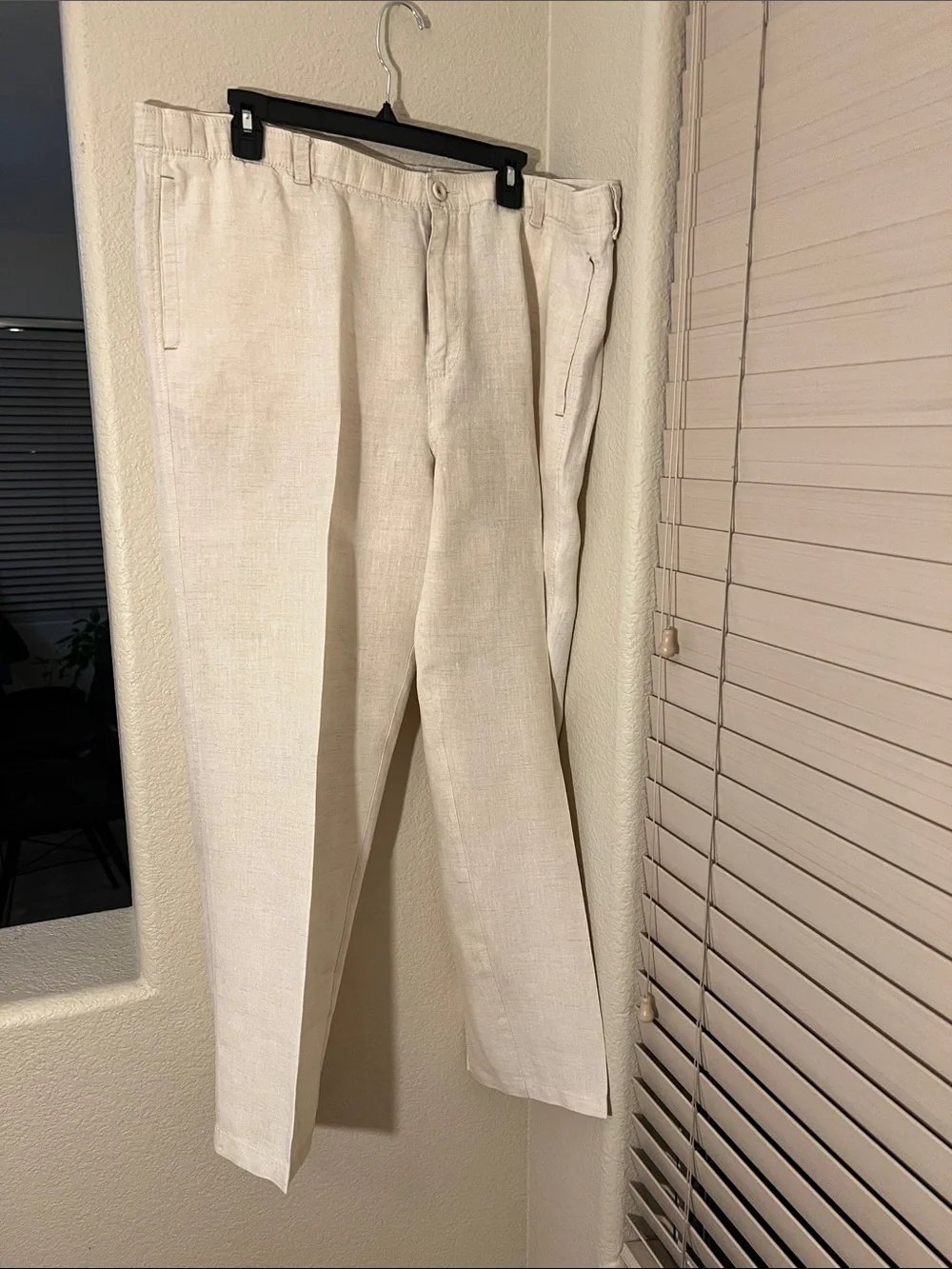 Tommy Bahama Cream Linen-Blend Chinos