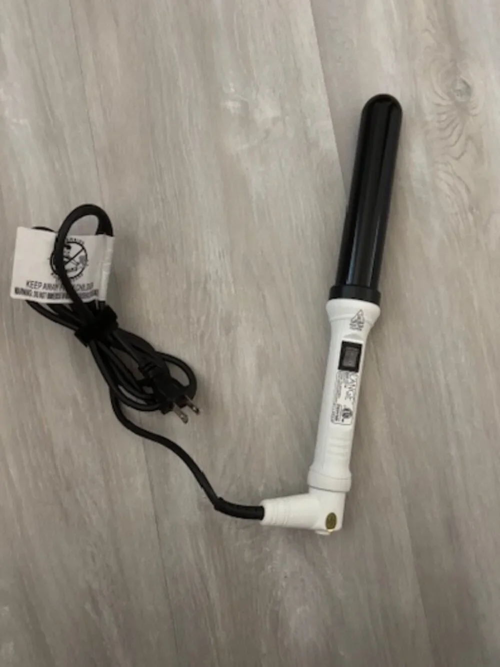 L'ange ONDULE 32mm Tourmaline Hair Curling Wand White