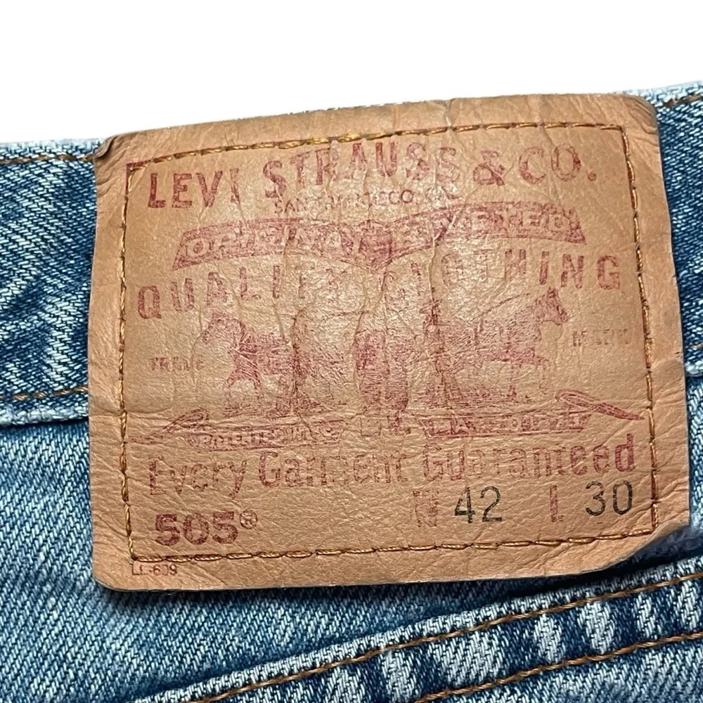 Vtg 90s LEVI LEVI’S 505 Men’s 42x30  Denim Jeans Medium Wash Classic Casual READ