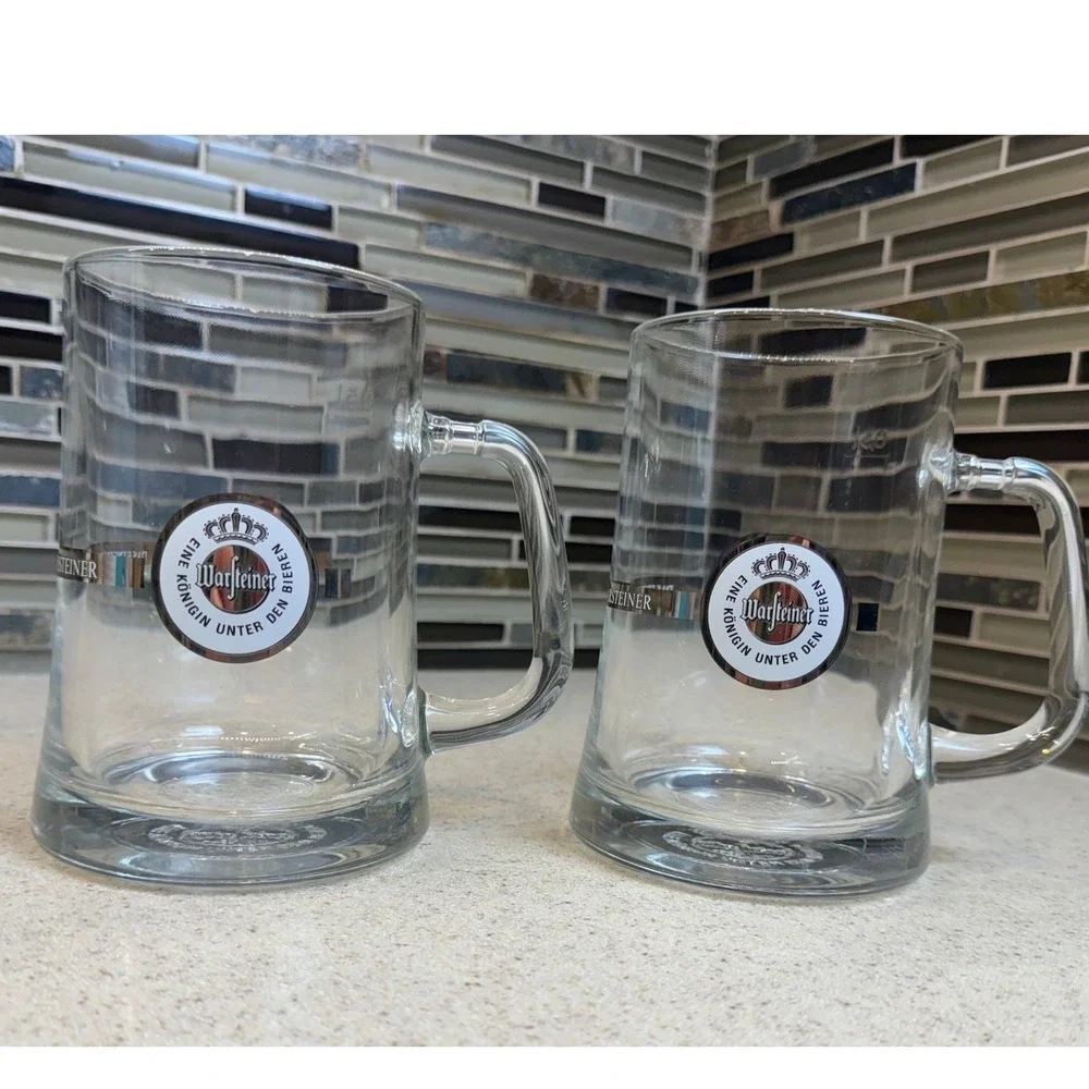 Warsteiner Beer Mugs German Steins‎ 0.5L Set of 2 Eine Konigin Unter Den Bieren