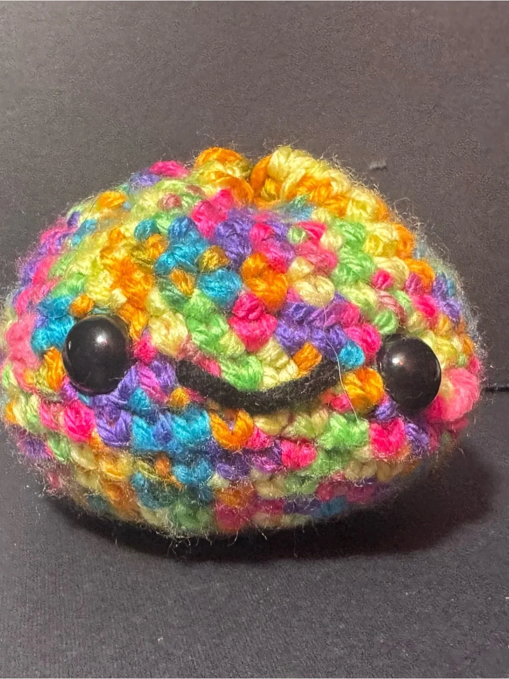 Handmade Multicolor Crochet Dumpling Amigurumi Smile Plush