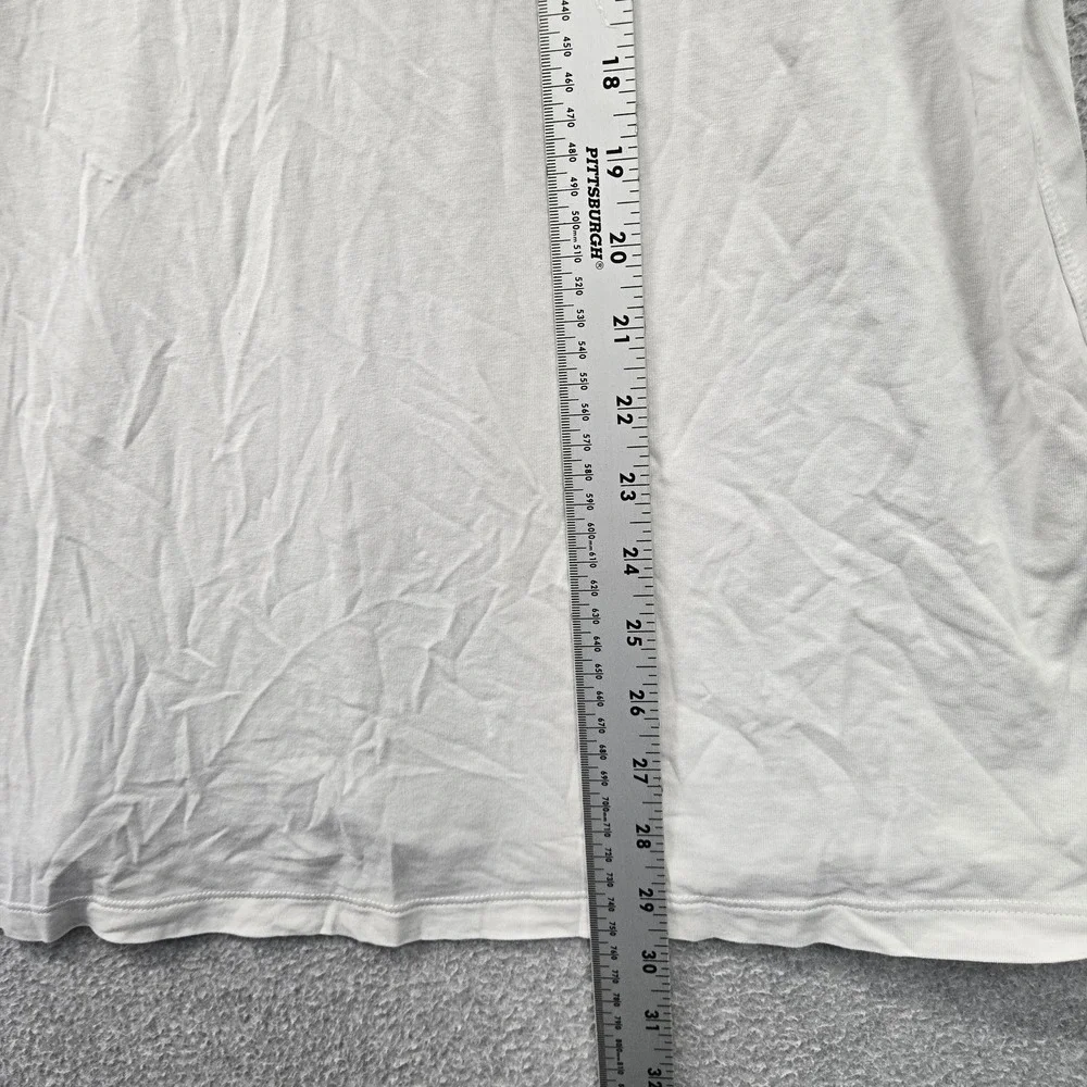 Lululemon Women Activewear Shirt 14 White Pima Cotton Blend Short Sleeve Tee