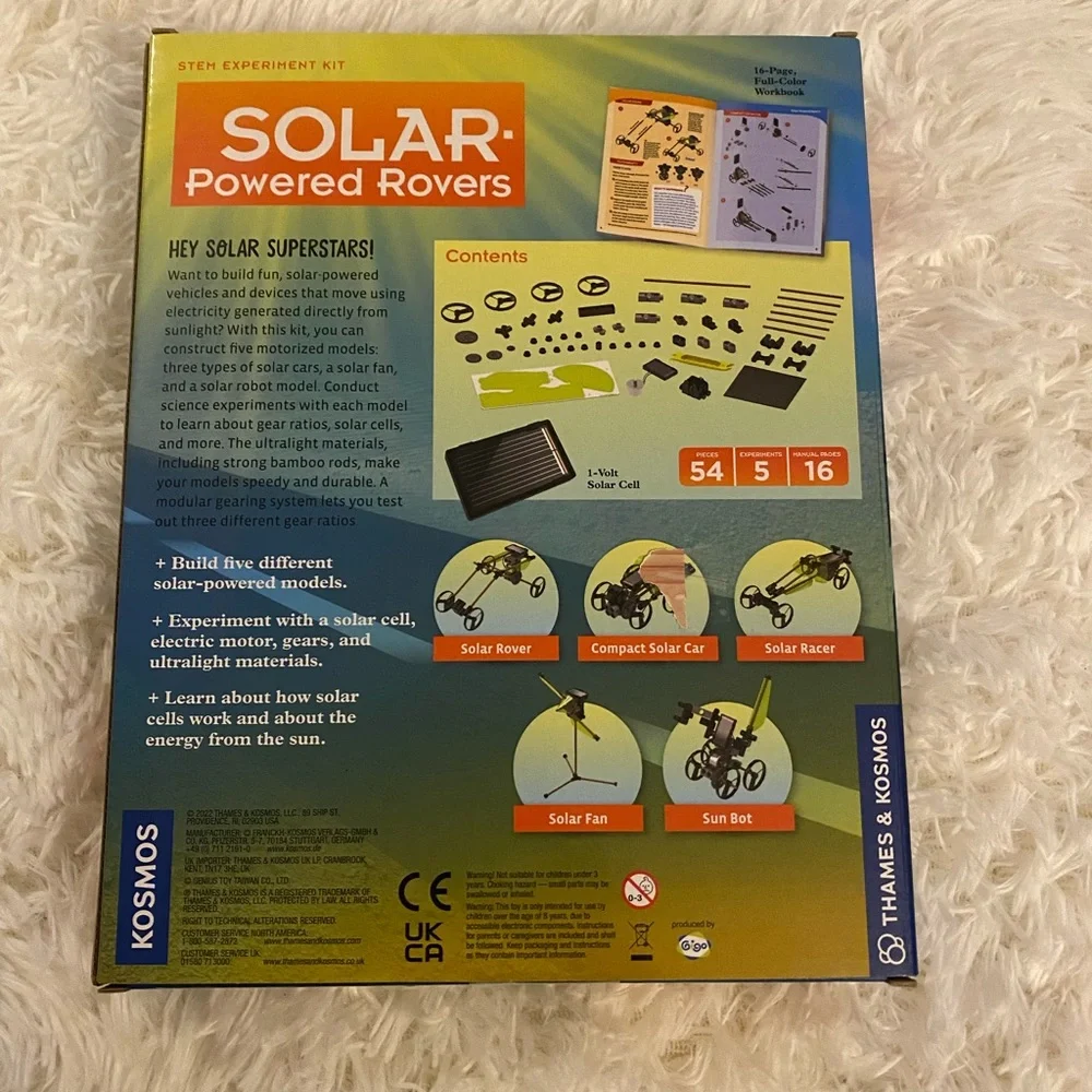 Thames & Kosmos Solar-Powered Rovers Learning Toy STEM Experiment Kit Great Gift