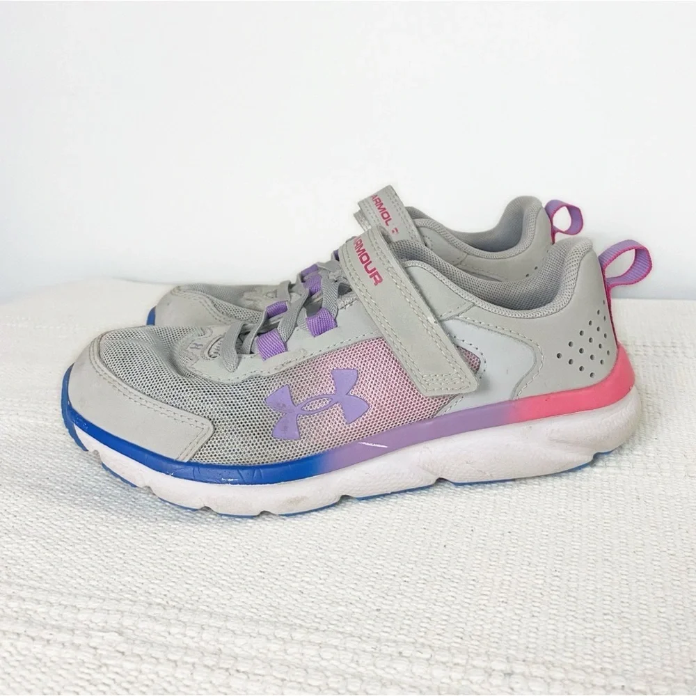 UNDER ARMOUR Assert Sneakers Halo Grey White Little Kid size 3
