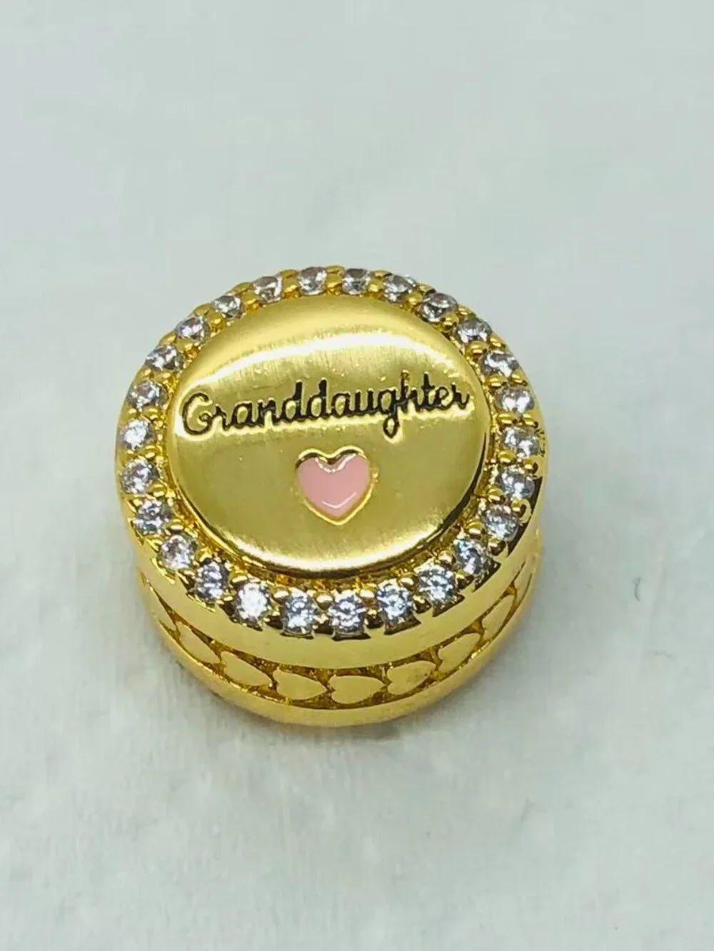 ✨ ✨Pandora Love Granddaughter Bead exclusive Charm Gold plating Travel