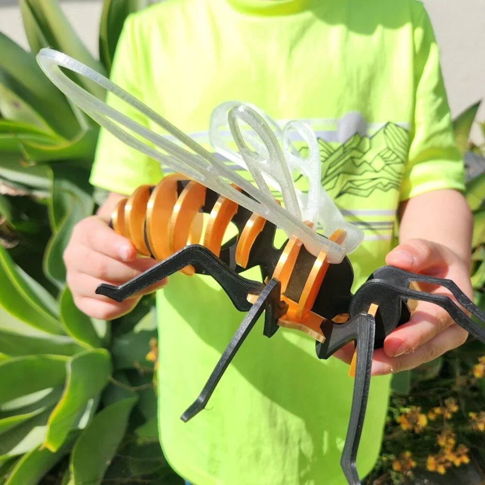 Handmade bee model