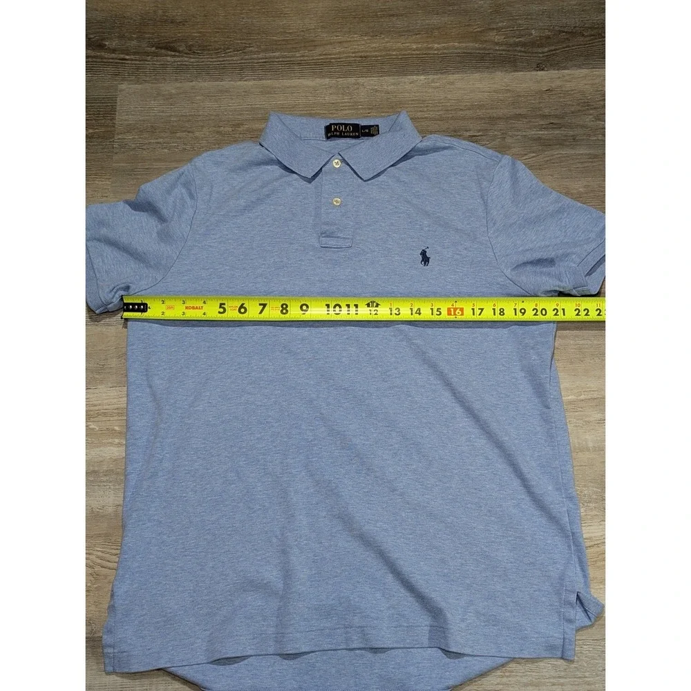 Polo Ralph Lauren Men's Pima Light‎ Blue Classic Fit Short Sleeve Polo Shirt L/G