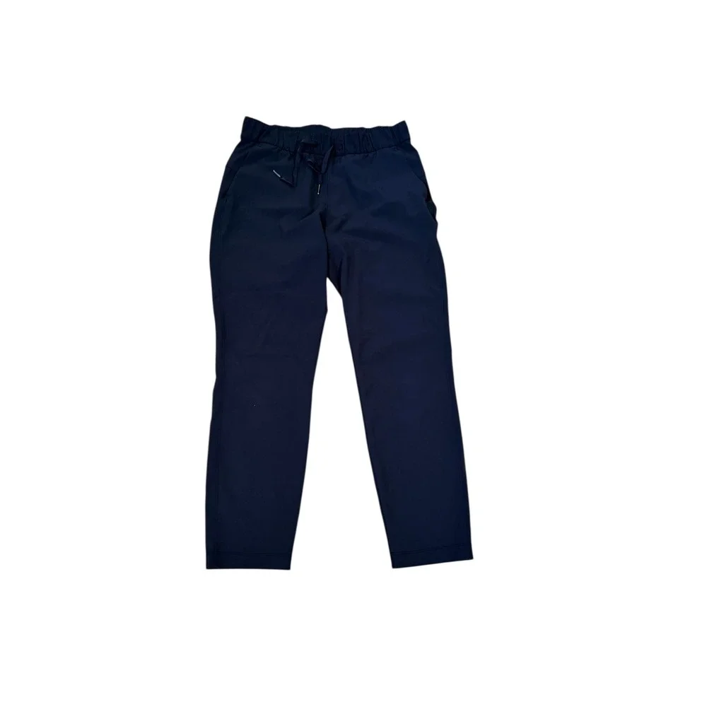 Lululemon Navy Blue Studio‎ Pant High Rise Wide Leg Athleisure Women Size 6