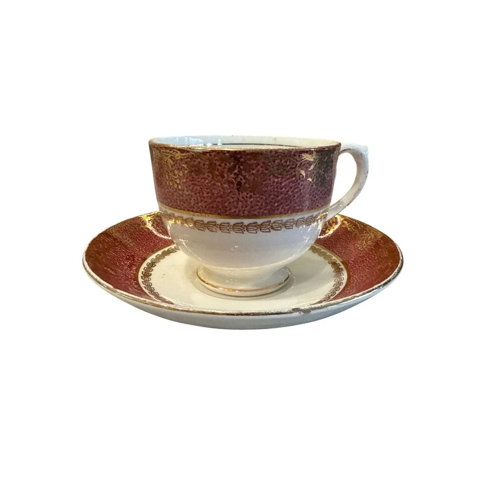 Salisbury‎ Crown China England Teacup and Saucer