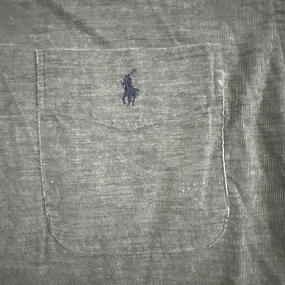 Vintage Polo Ralph Lauren Marlowe Mens M Grey 100% Cotton Button Down Shirt Soft