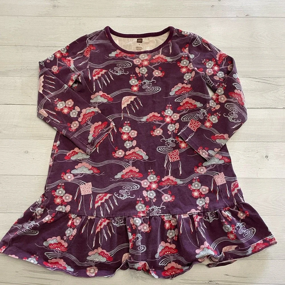 Tea collection girls long sleeve dress size‎ 6
