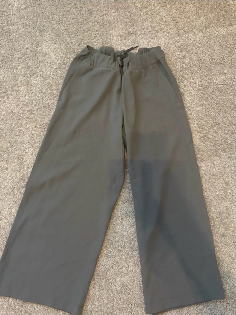 lululemon athletica Olive Green Wide-Leg Drawstring Joggers