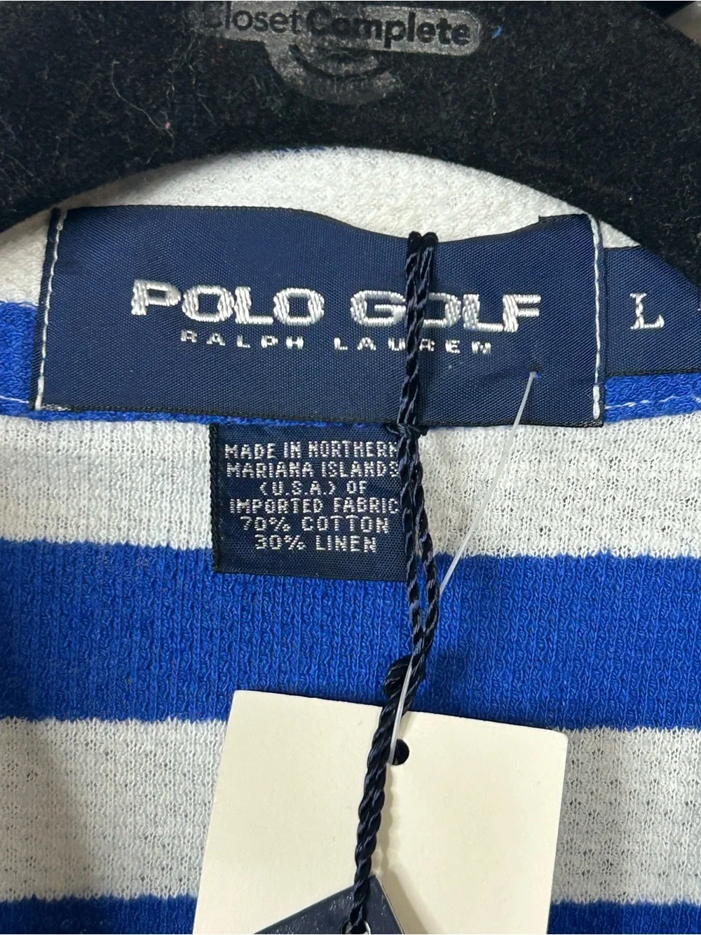 NEW Ralph Lauren Polo Golf Shirt L Linen Blend Lightweight Preppy