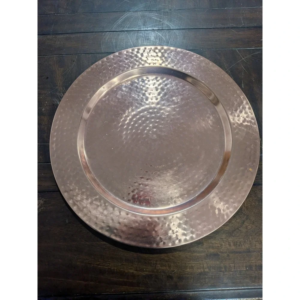 Hammered Copper Charger Plate‎ 13