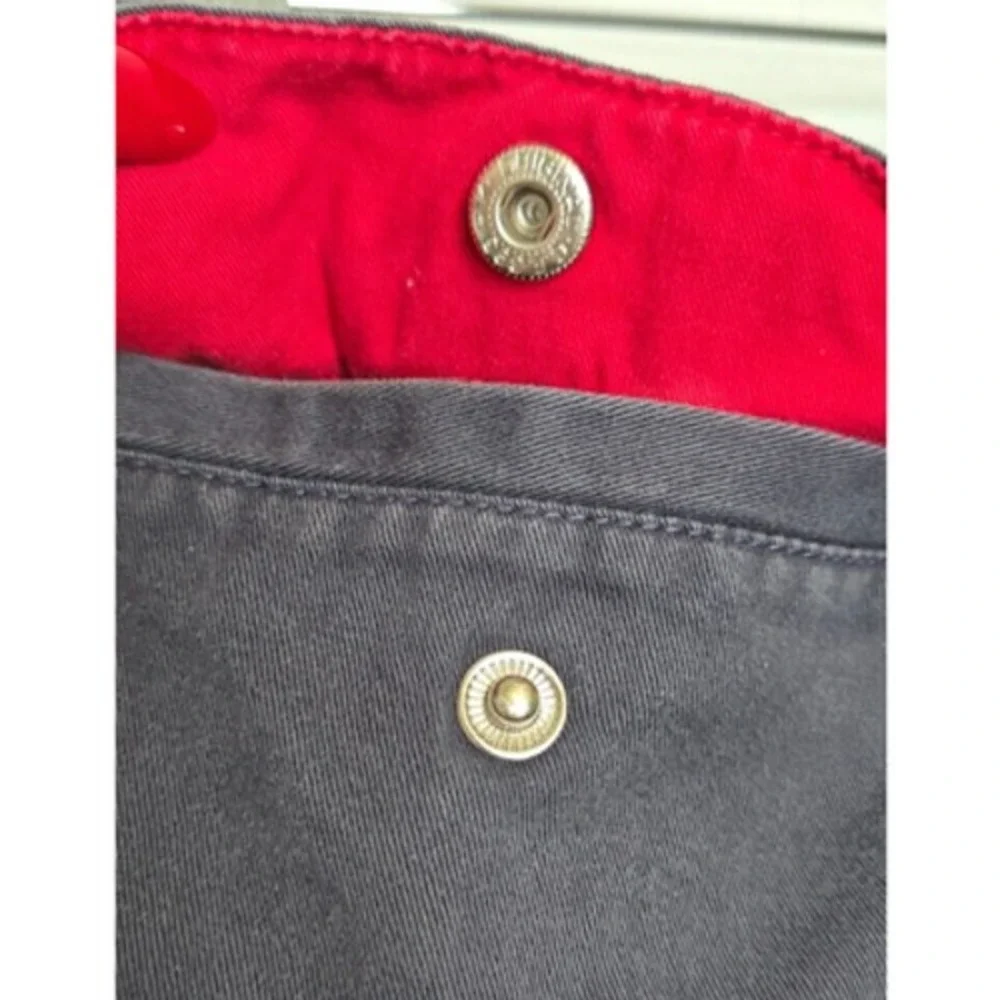 Vintage Polo Ralph Lauren Mens Chino Shorts Large Gray Blue Cotton Elastic Waist