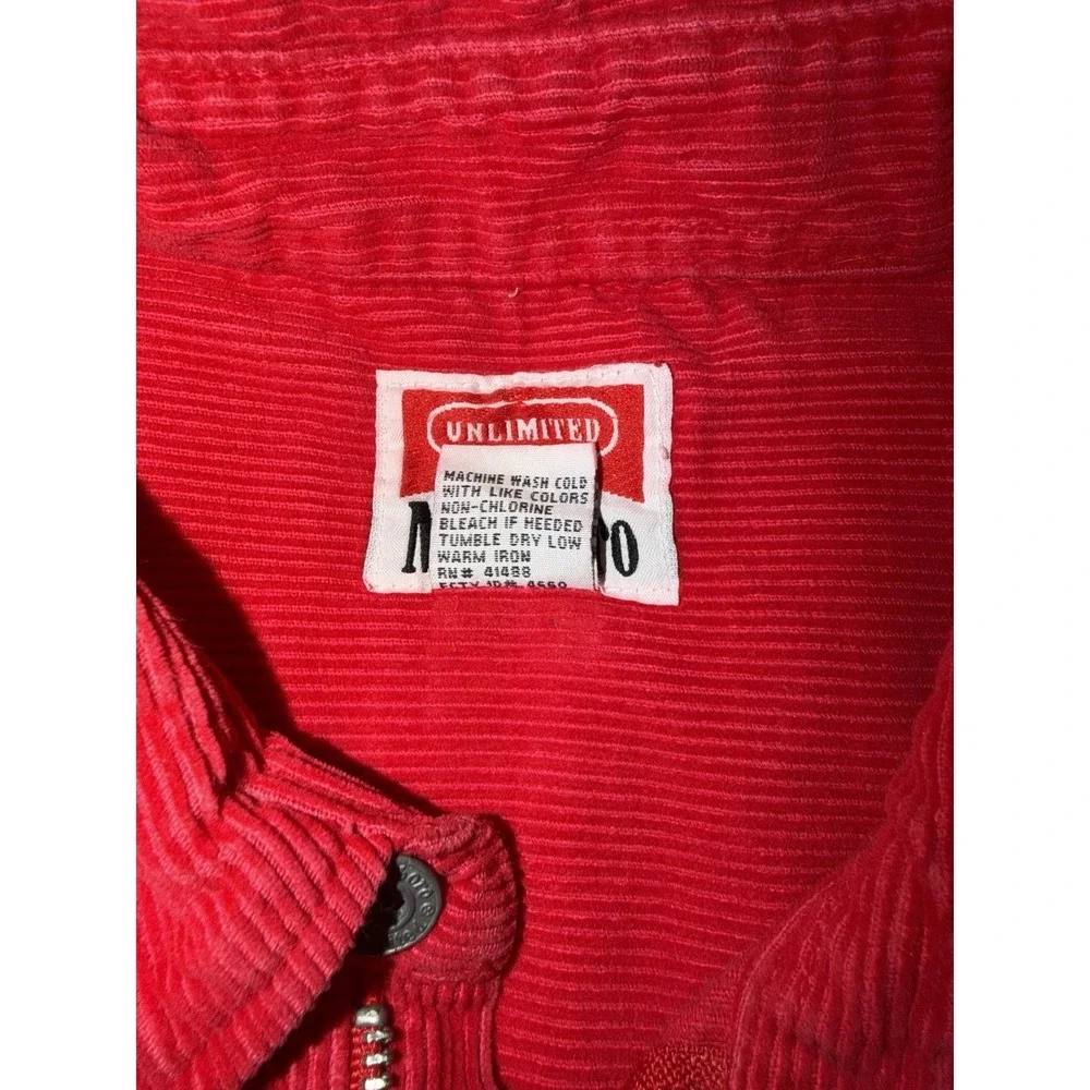 VTG Marlboro Corduroy Jacket Mens Large 1/4 Zip Y2K Pullover Long sleeve Cotton