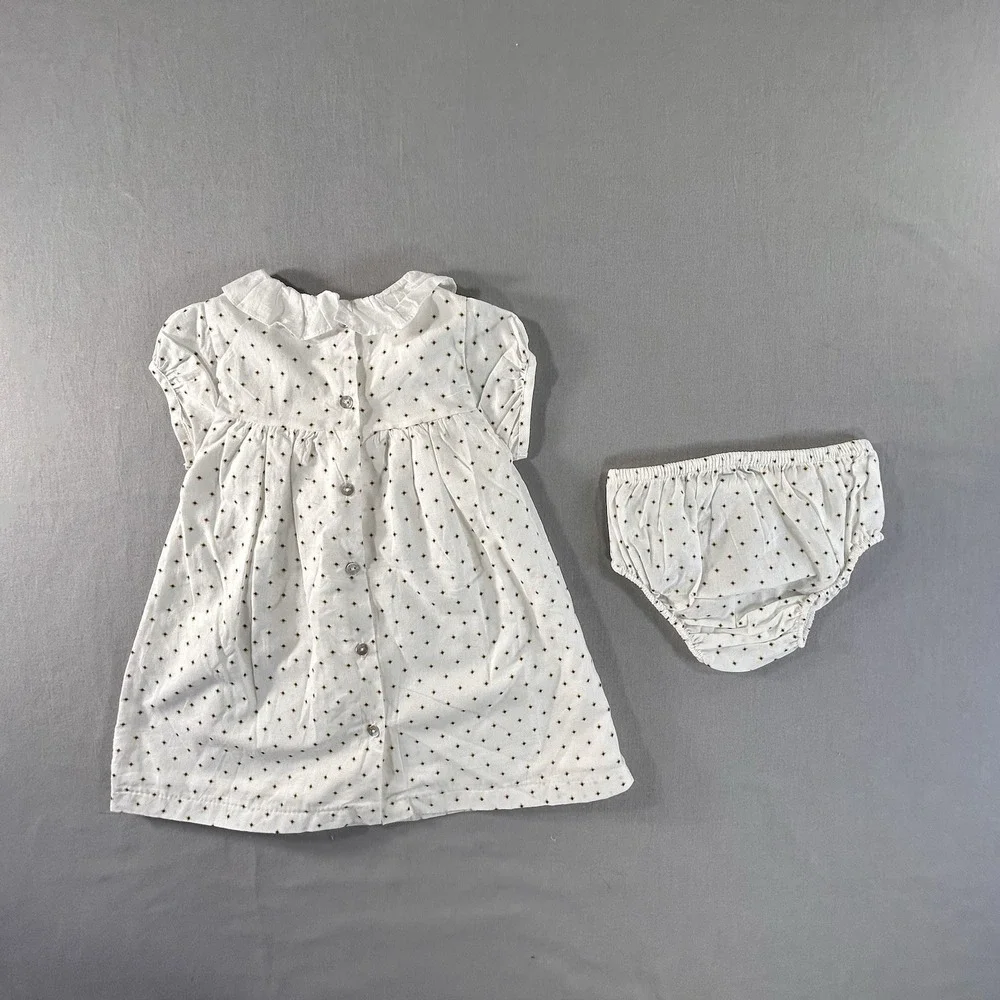 Knot Toddler White‎ Sunflower Dress With Bloomers 9 Month Easter Spring Summer
