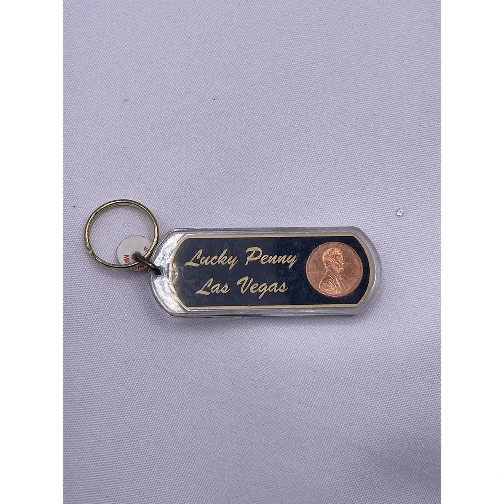 Vintage Las Vegas Nevada 1993 Lucky‎ Penny Keychain Keyring