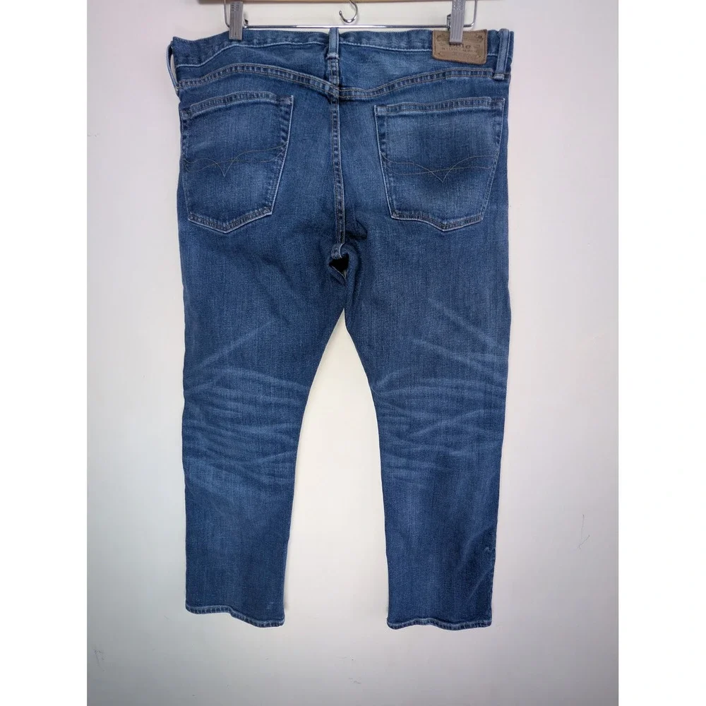 Polo Ralph Lauren Jeans Mens 36x30 The Classic Fit Stretch Blue Denim‎ Whiskered