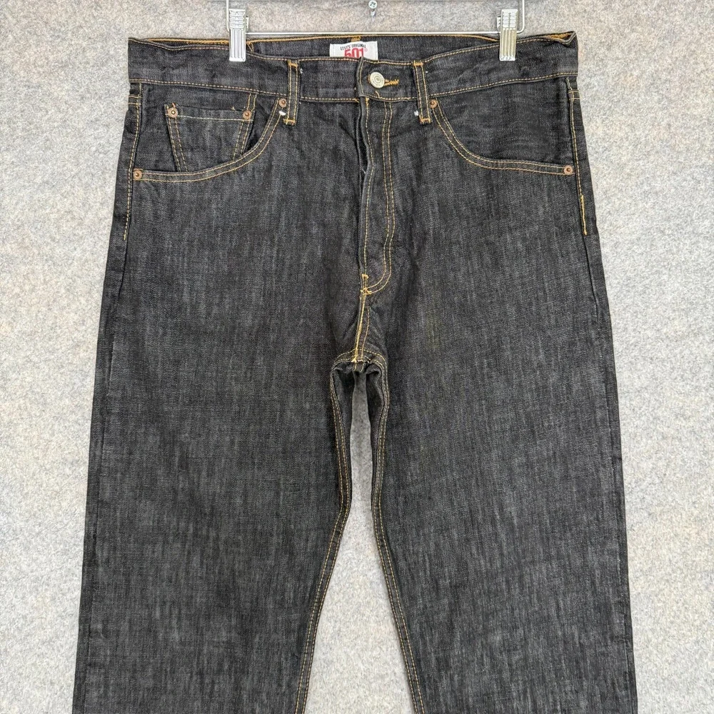Vintage‎ Levi's 501 Jeans Mens 36x30 (fits 35x30) Dark Gray 90s Y2k Rugged Denim