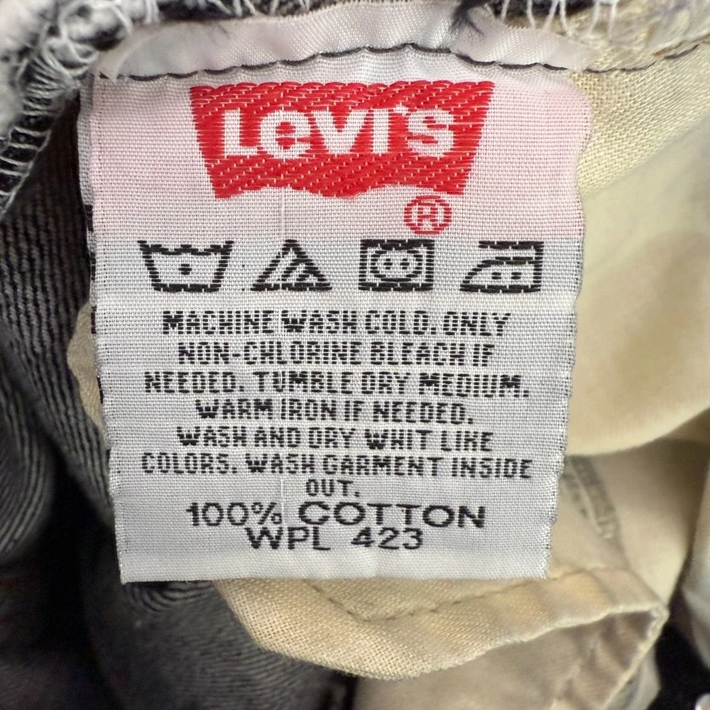 Vintage‎ Levi's 501 Jeans Mens 36x30 (fits 35x30) Dark Gray 90s Y2k Rugged Denim
